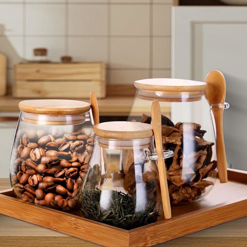 Coffee Tea Canister Set - Tarro de vidrio sellado de 34oz