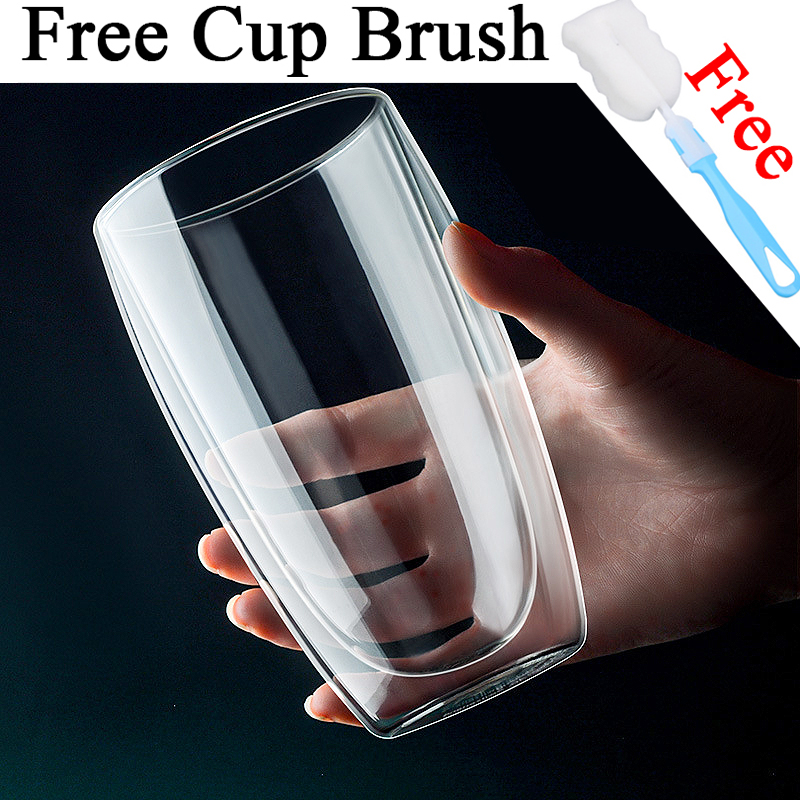 Coffee Tea Vodka - Taza de vidrio transparente para café,