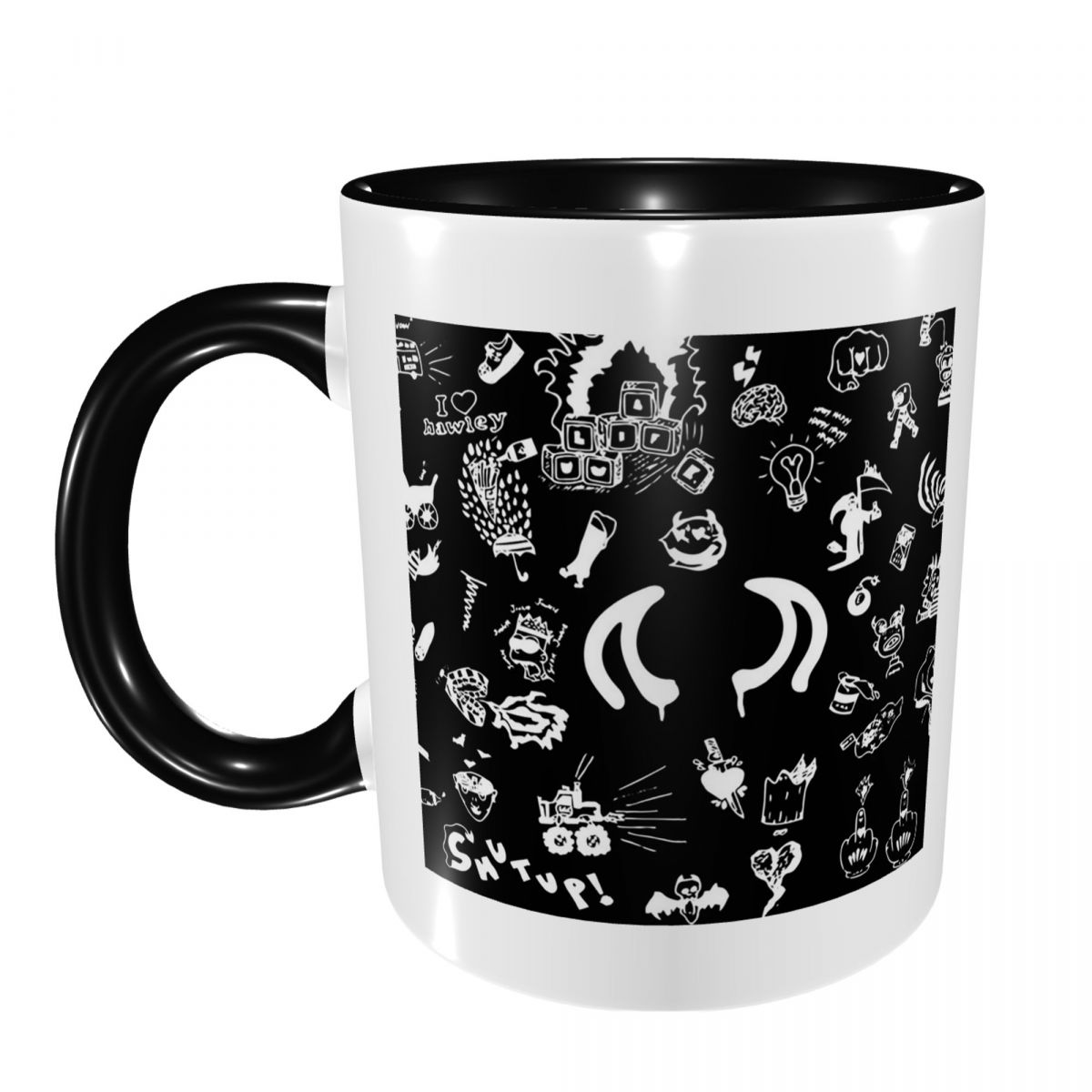 Draw Coffee And Tea - Tazas de Cerámica Divertidas con Diseños