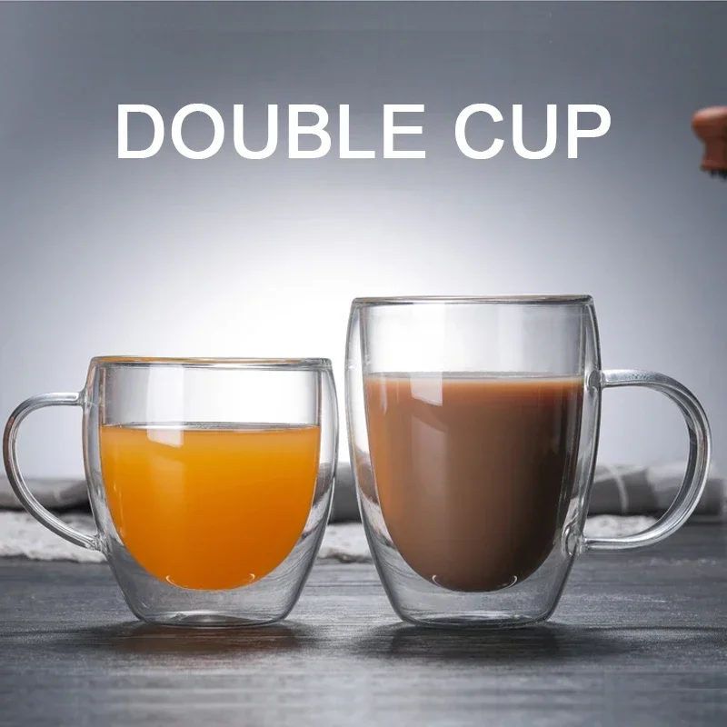 Coffee Tea Vodka - Vaso de Vidrio de Doble Fondo