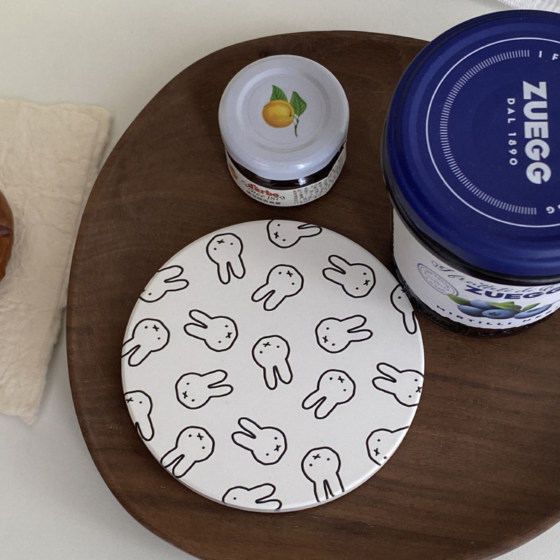 Coffee Tea & Jane - Posavasos de Cerámica con Diseño de