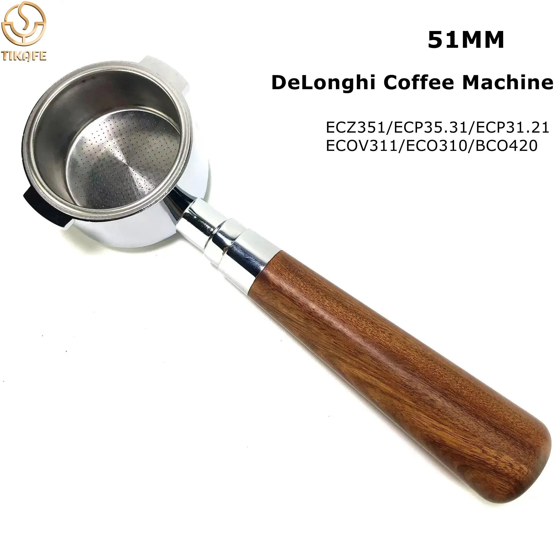 Delonghi Espresso Ecp3420 - Portafiltro sin fondo de 51 mm,