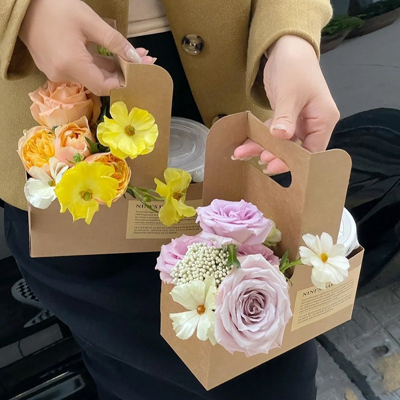 Coffee Tea Knits - Caja de transporte de papel kraft