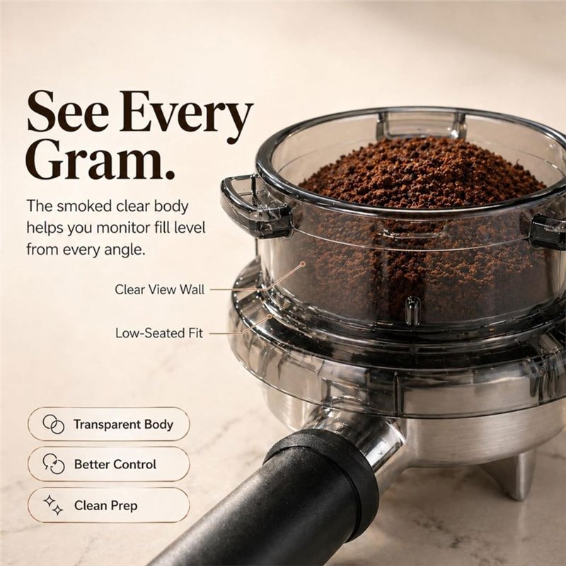 Breville Espresso Barista Touch - ¡Promoción! Embudo dosificador con cierre giratorio