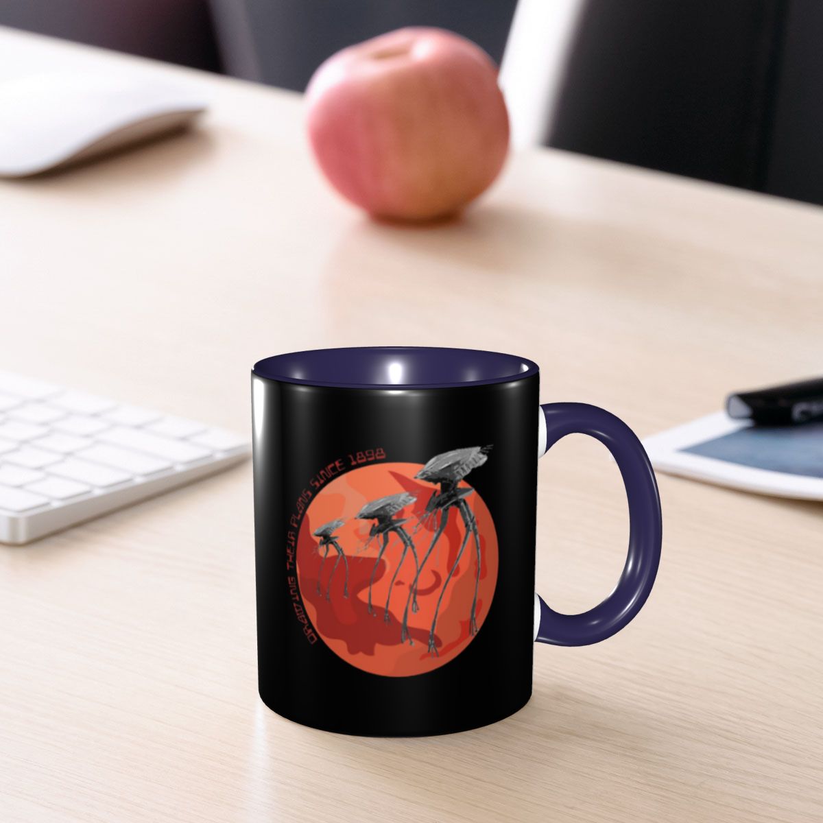 Draw Coffee And Tea - Taza de cerámica divertida con diseño
