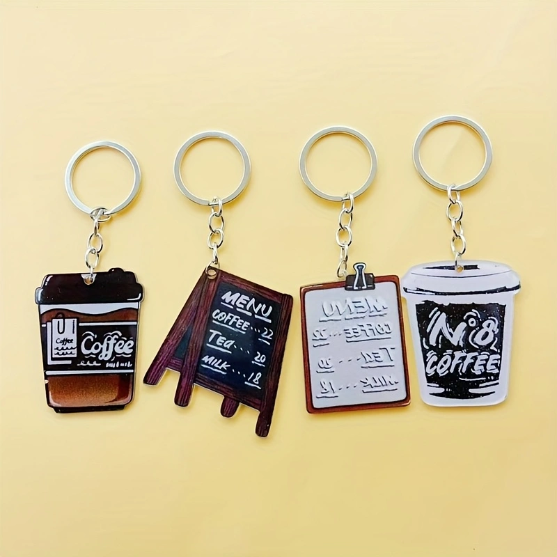 Coffee & Tea Restaurant - Llavero de acrílico con forma de
