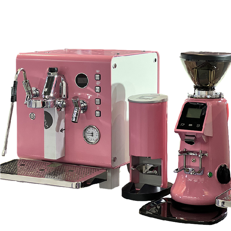Coffee & Tea Restaurant - Cafetera Profesional Rosa Semiautomática para Espresso,