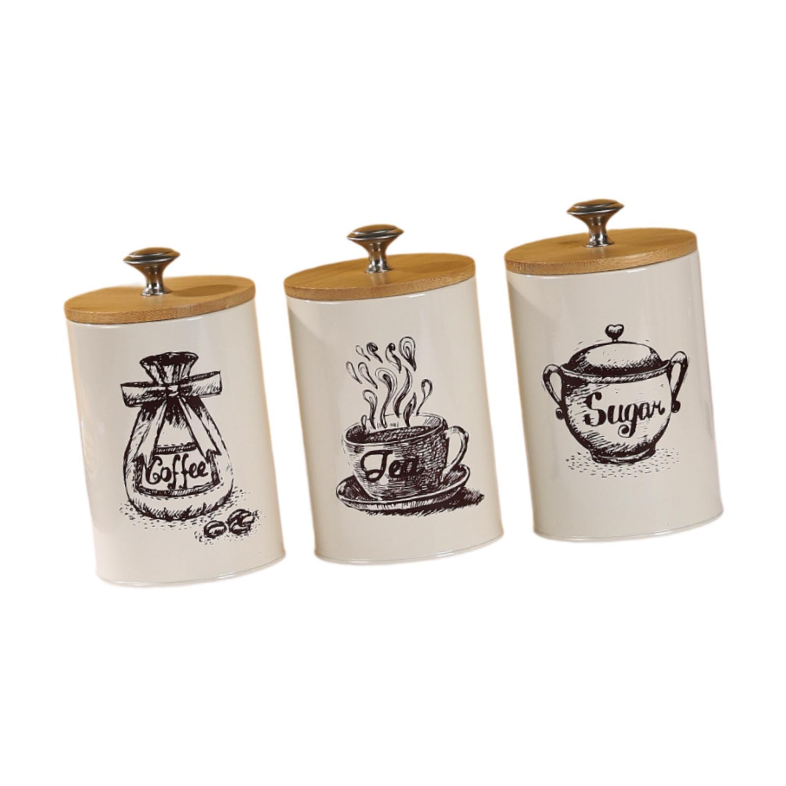 Juego de Recipientes para Café - Coffee Tea Canister Set reseña y precio