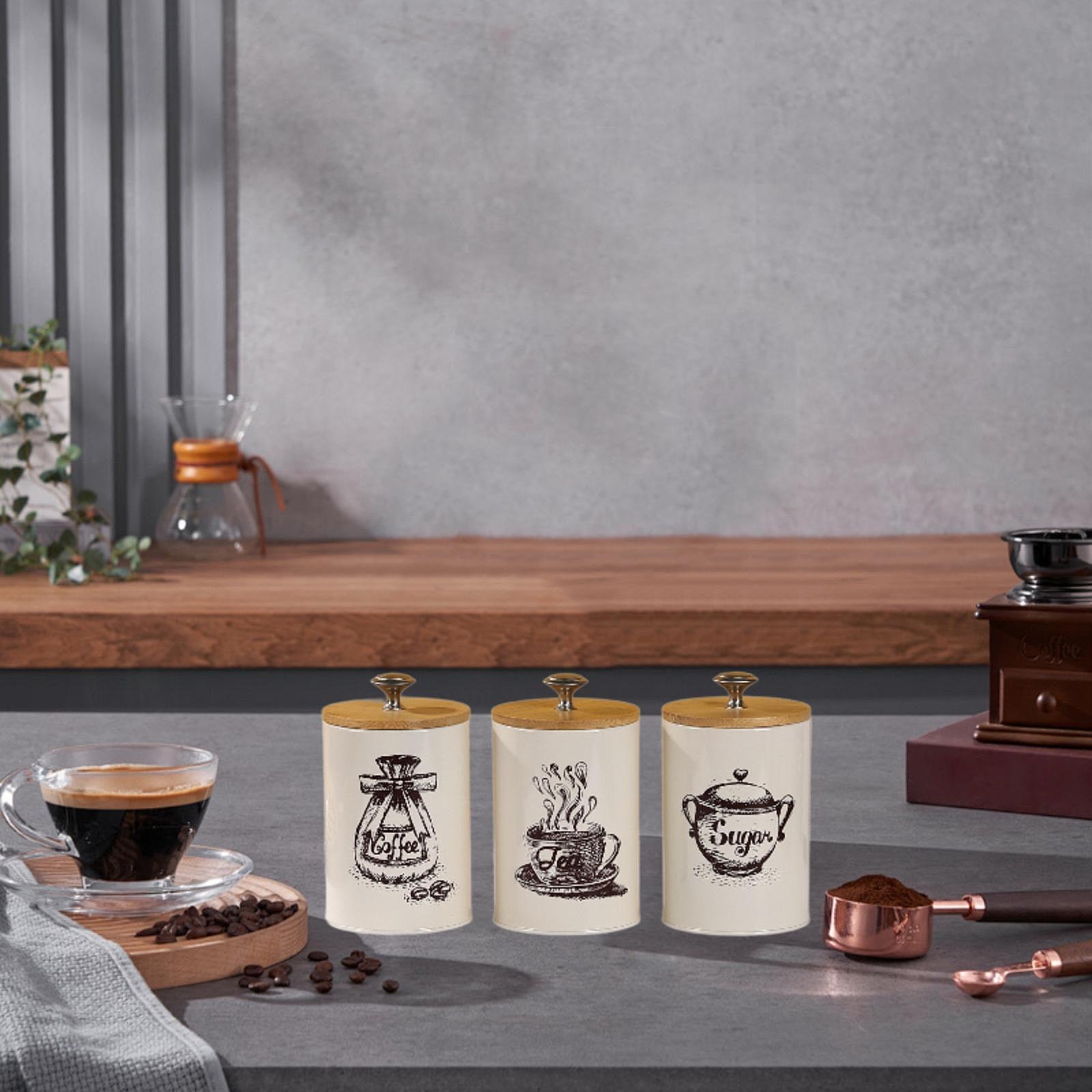Juego de Recipientes para Café - Coffee Tea Canister Set reseña y precio