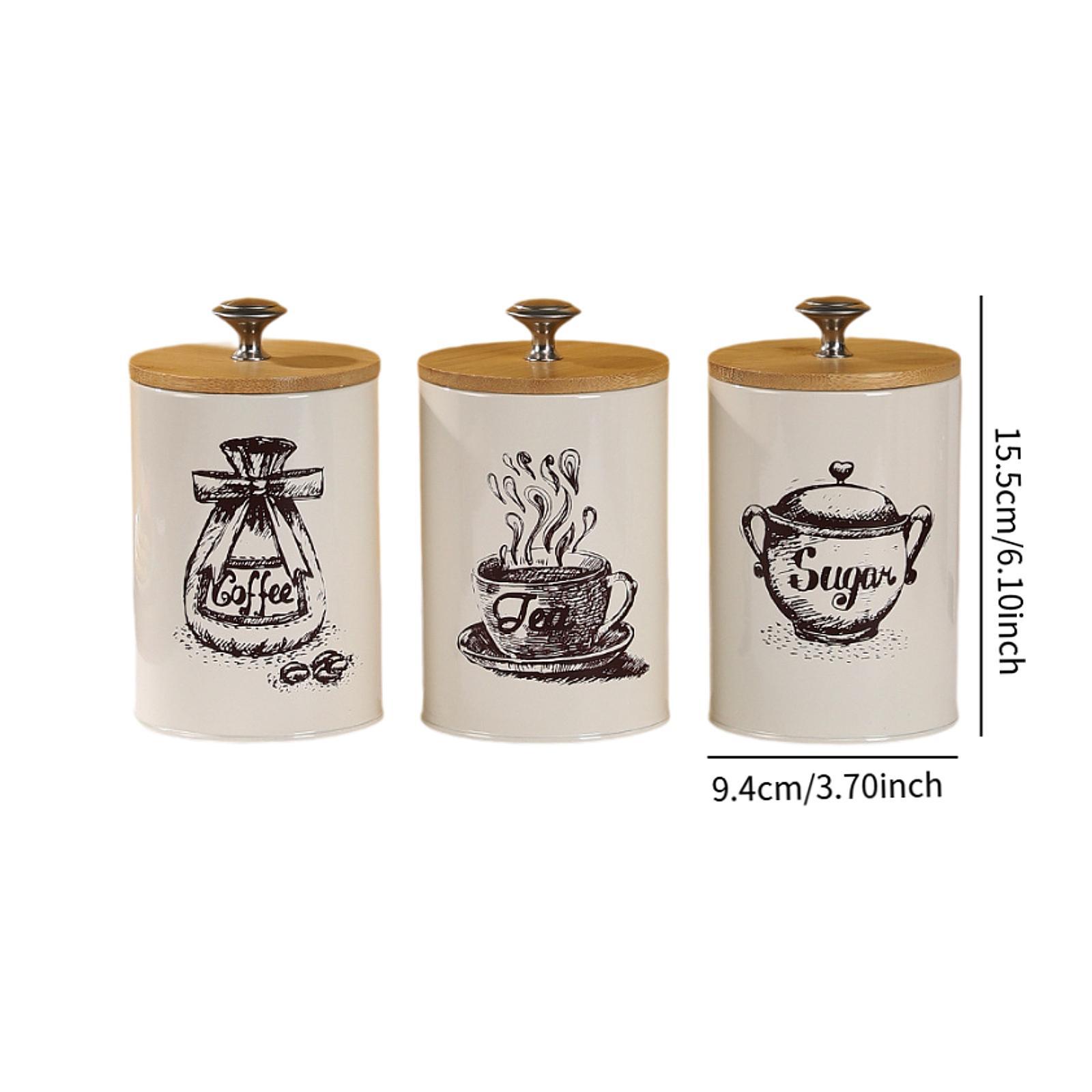 Juego de Recipientes para Café - Coffee Tea Canister Set reseña y precio