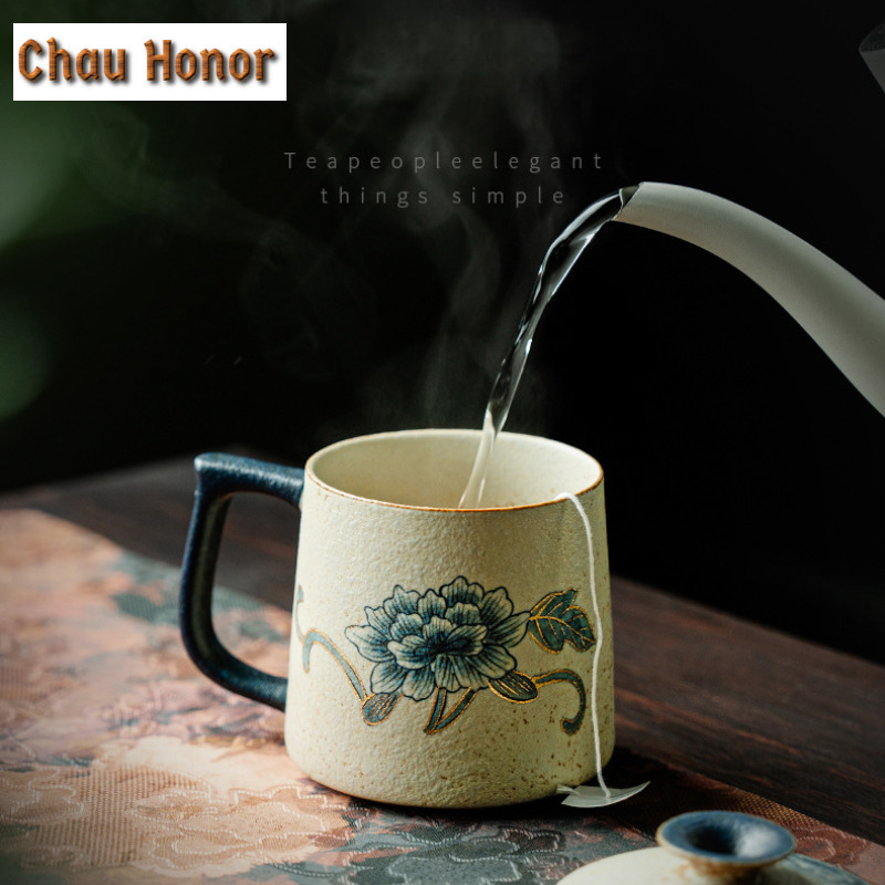 Taza roja de pedernal azul y b - Draw Coffee And Tea reseña y precio