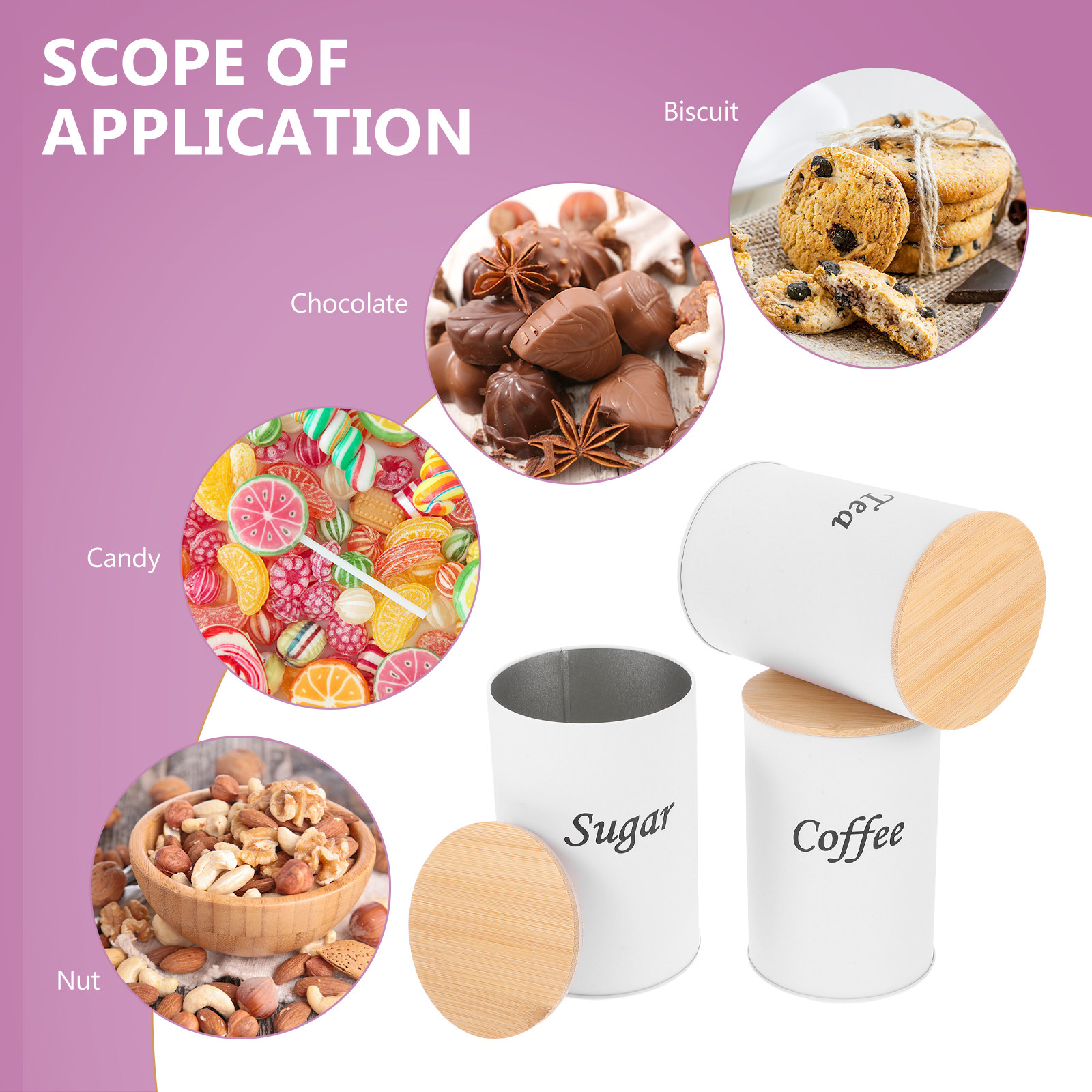 Juego de 3 Recipientes Herméti - Coffee Tea And Sugar Canisters reseña y precio