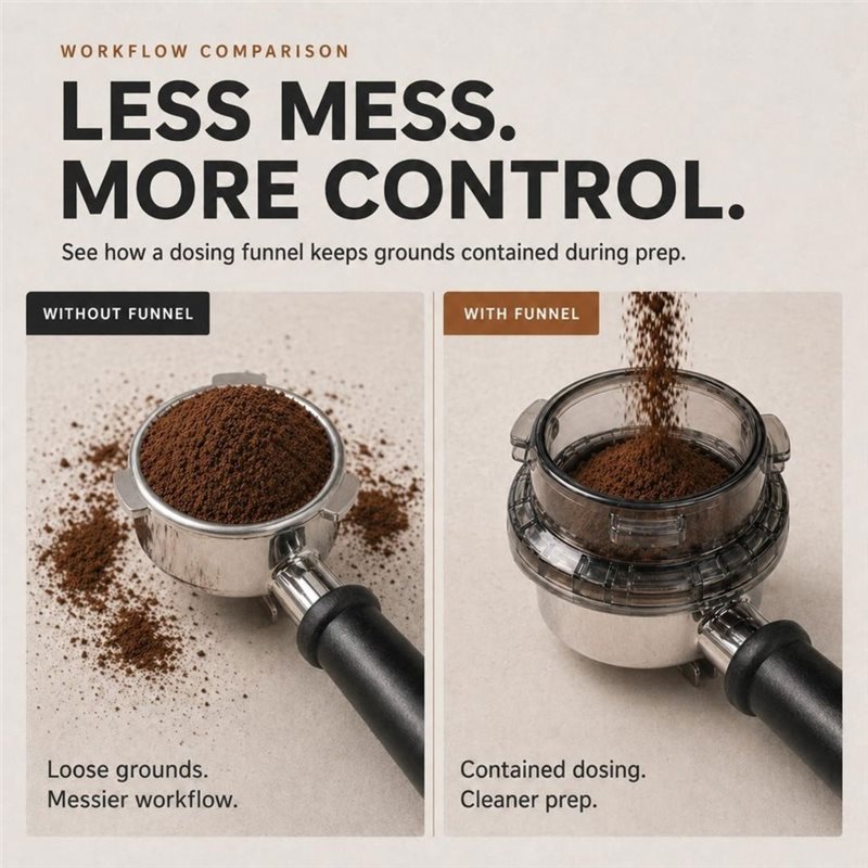 Embudo dosificador con portafi - Breville Espresso Barista Touch reseña y precio