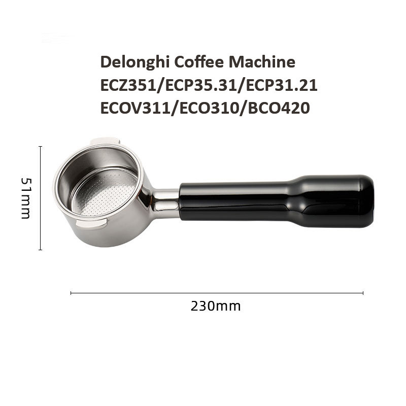 Portafiltro sin fondo de 51 mm - Delonghi Espresso Ecp3420 reseña y precio