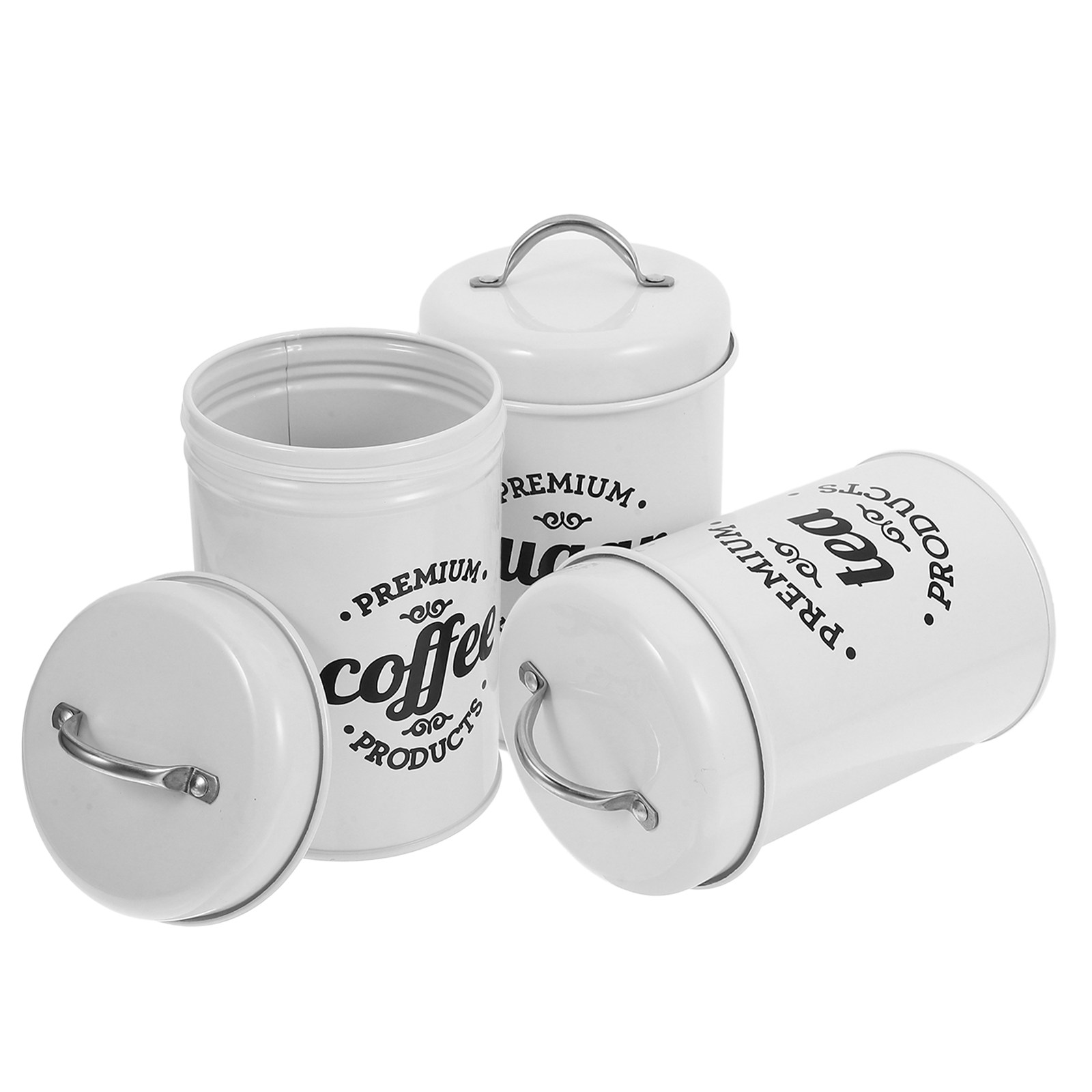 Juego de Recipientes Metálicos - Coffee Tea And Sugar Canisters reseña y precio