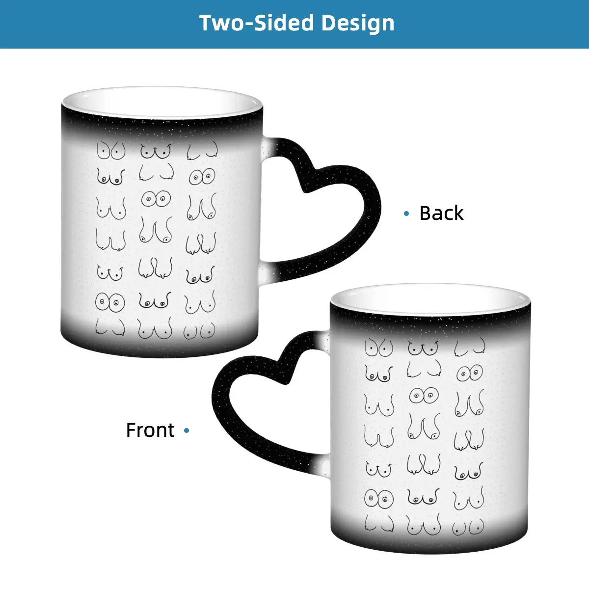 Taza con dibujo de tetas en bl - Draw Coffee And Tea reseña y precio