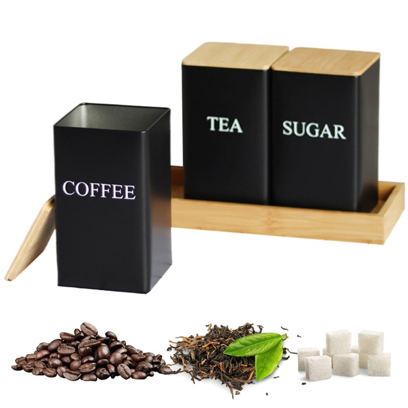 Juego de 3 Recipientes para Té - Coffee Tea Canister Set reseña y precio