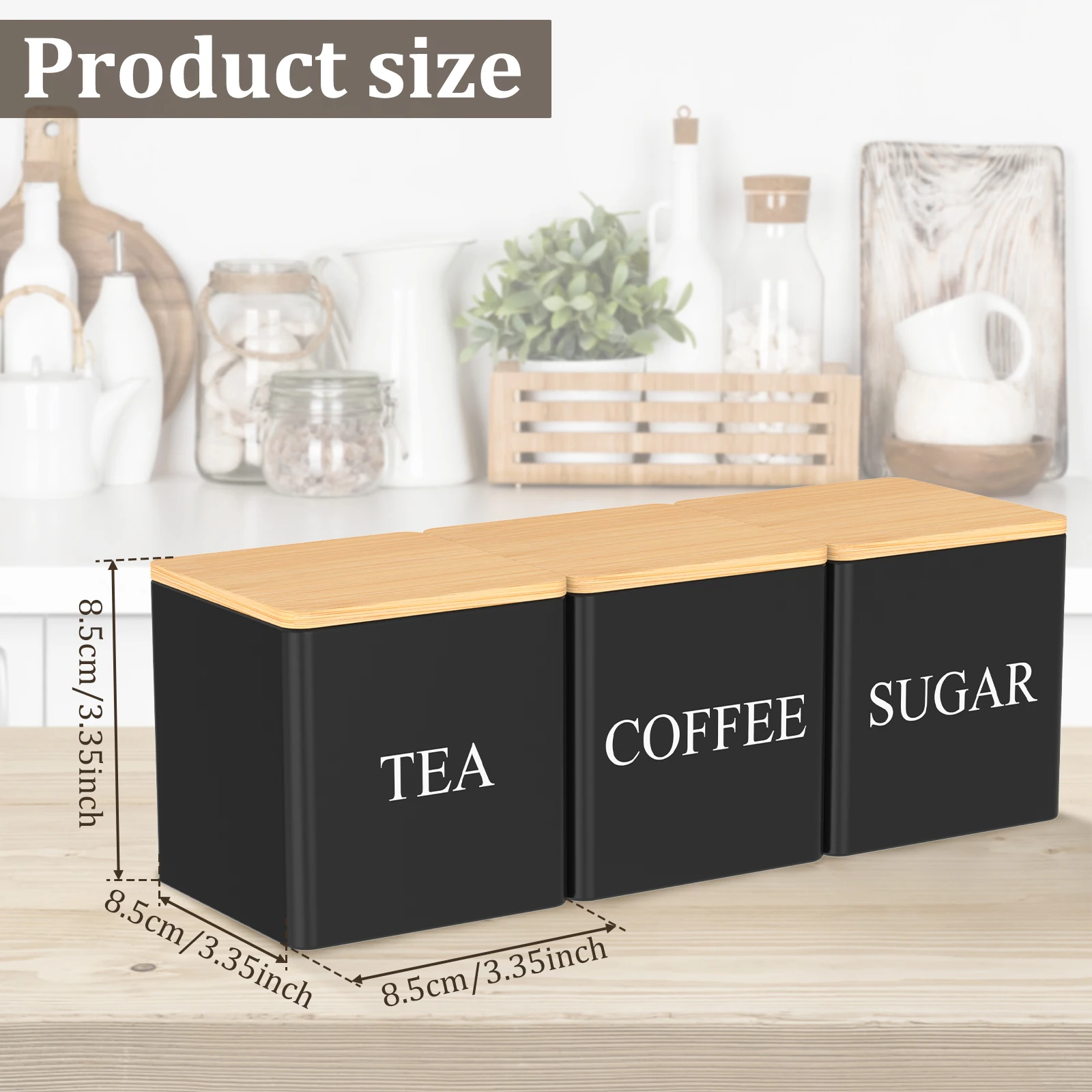 Juego de 3 recipientes para té - Coffee Tea Canister Set reseña y precio