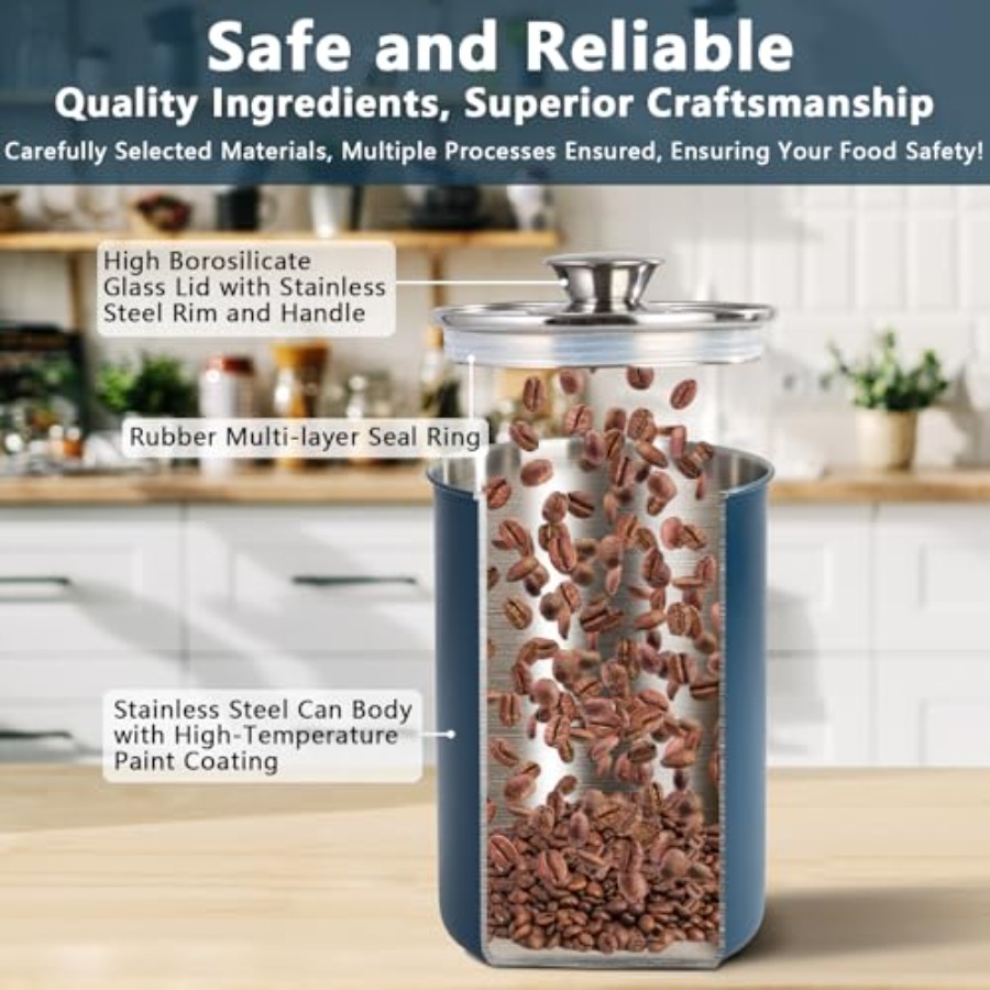 Juego de Recipientes Hermético - Coffee Tea Canister Set reseña y precio
