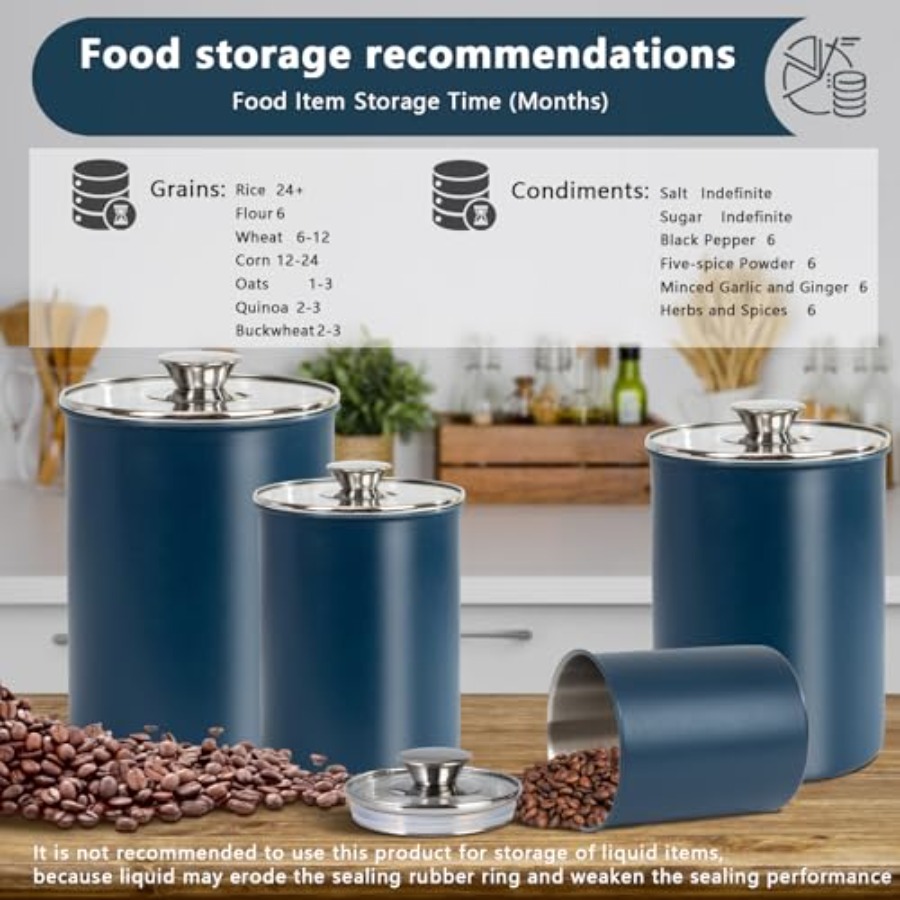 Juego de Recipientes Hermético - Coffee Tea Canister Set reseña y precio