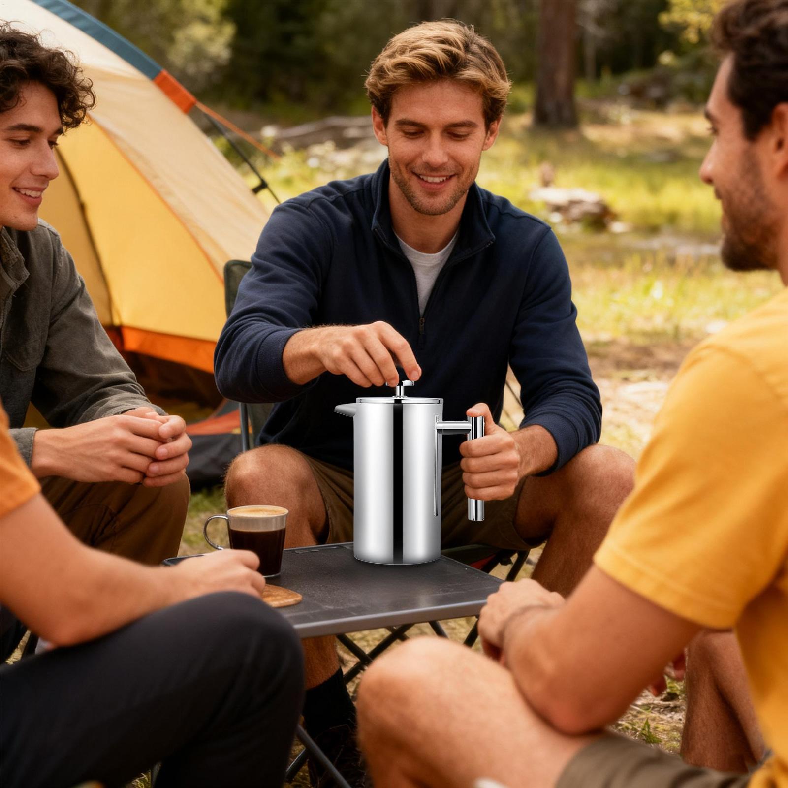 Cafetera con prensa, agarre an - Coffee Tea Maker reseña y precio