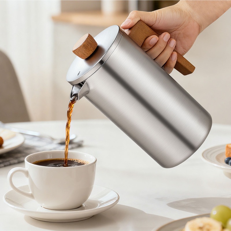 Cafetera Francesa de Acero Ino - Coffee Tea Maker reseña y precio