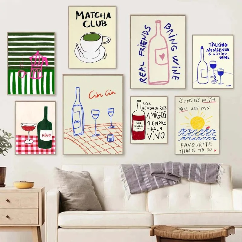 1 pieza de impresión artística - Draw Coffee And Tea reseña y precio