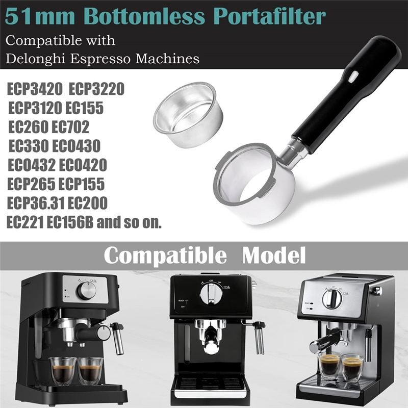 Portafiltro sin fondo ABYN-51M - Delonghi Espresso Ecp3420 reseña y precio