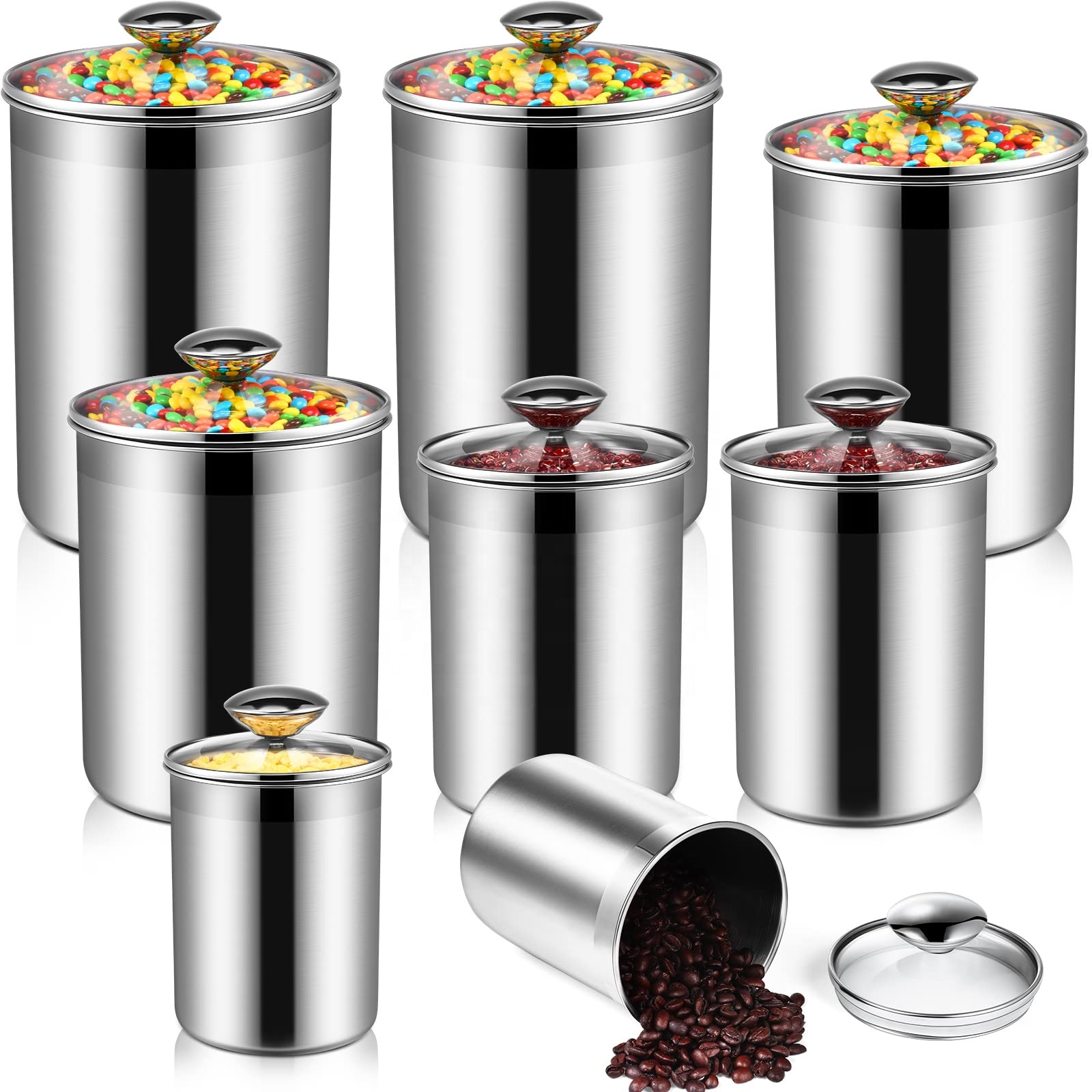 Contenedores de almacenamiento - Coffee Tea And Sugar Canisters reseña y precio