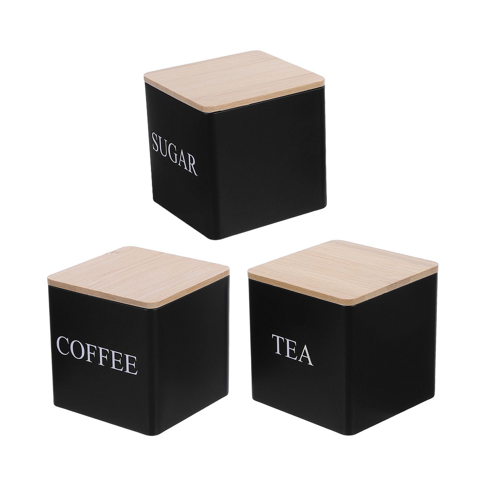 Juego de 3 Recipientes Metálic - Coffee Tea And Sugar Canisters reseña y precio