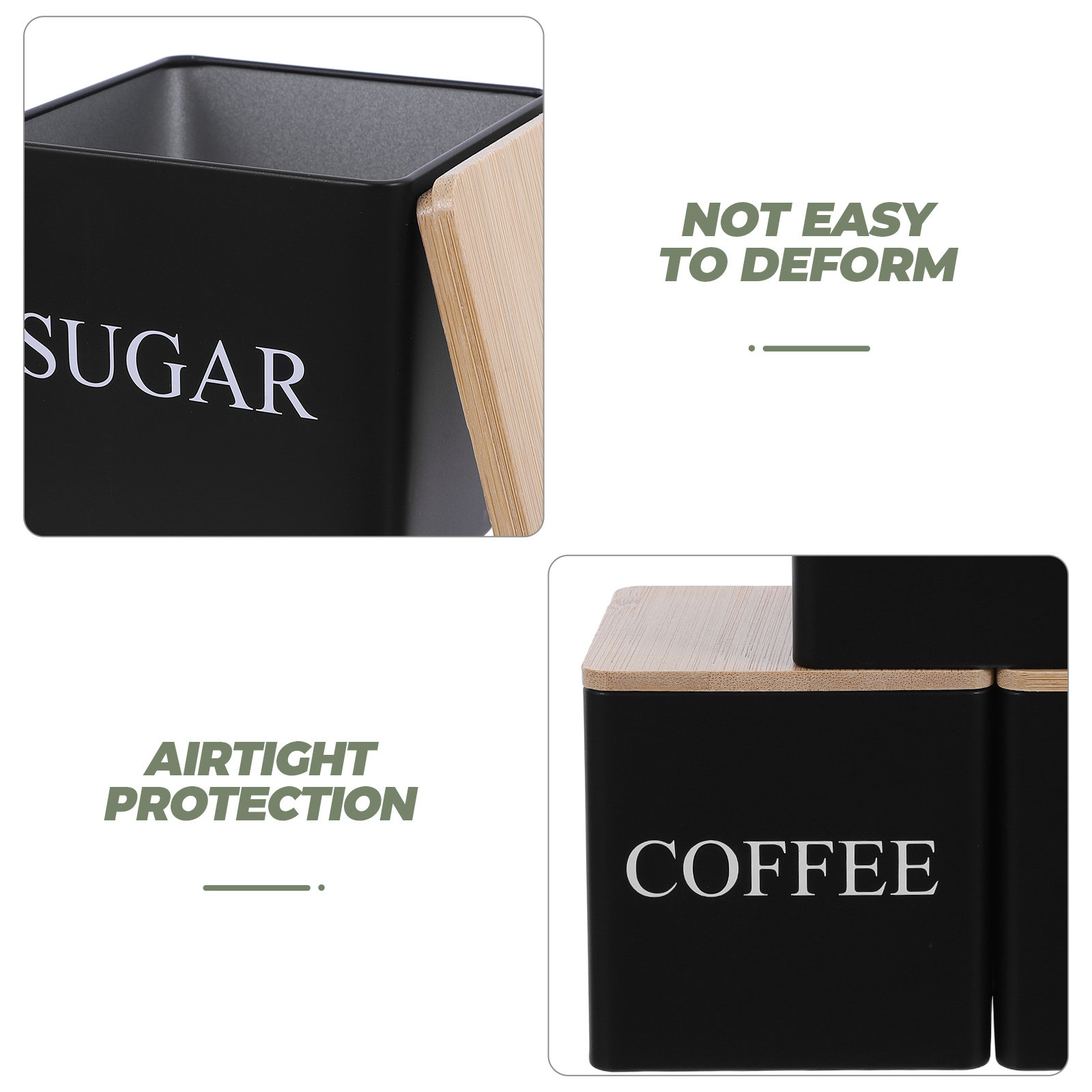 Juego de 3 Recipientes Metálic - Coffee Tea And Sugar Canisters reseña y precio